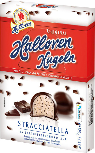 Конфеты шоколадные Halloren Kugeln Оригинальные шарики Страчателла ...