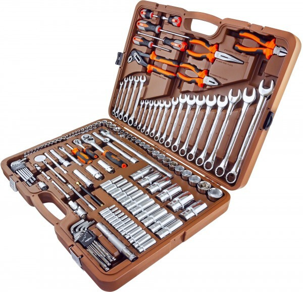 Набор инструмента универсальный 1/4", 3/8" и 1/2"DR, 141 предмет, Ombra ...