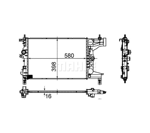 Радиатор охлаждения двигателя CHEVROLET CRUZE (J300) MAHLE CR945000S ...