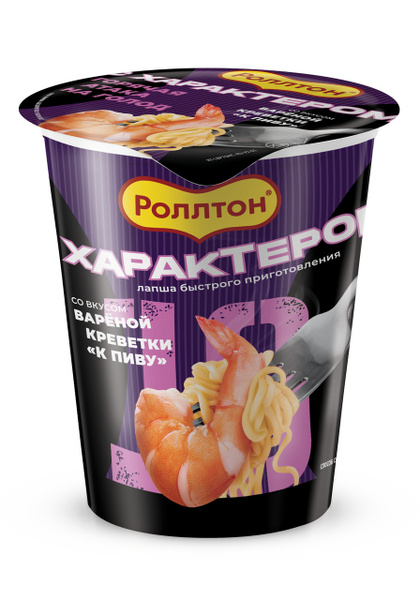 Лапша в стакане "Роллтон" вареные креветки "к Пиву" 70г. 24 шт ...