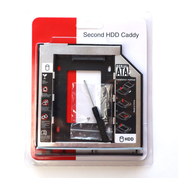 Салазки оптибей к HDD/SSD для ноутбука 9,5 мм optibay переходник с ...