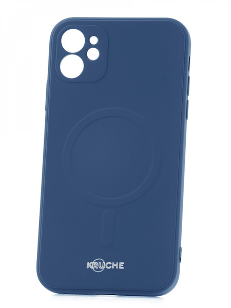 Чехол на iPhone 11 Kruche Plain Magnet Midnight blue чехол MagSafe ...