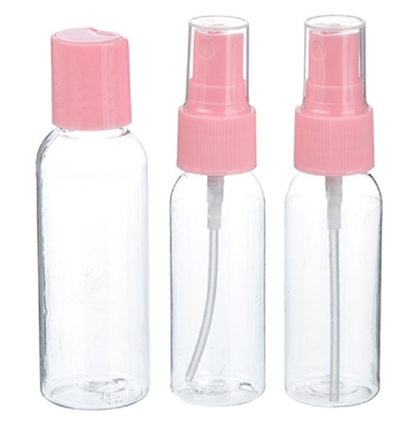 Набор бутылочек для косметики с распылителем, дорожный, пластиковый .
