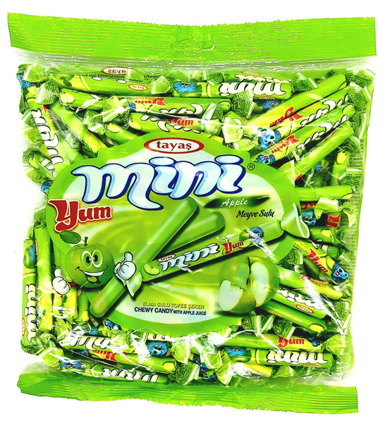 Жевательные конфеты Яблоко Mini Yum TAYAS сливочные фруктовые палочки ...
