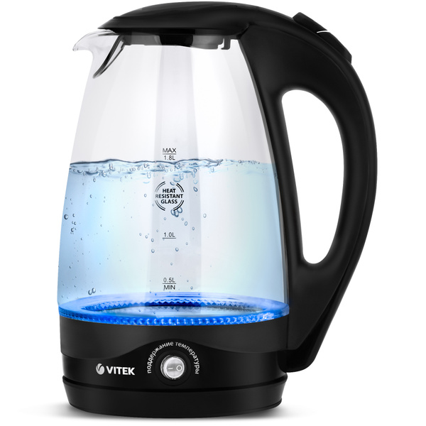 Купить электрический чайник VITEK VT-7034 TR, Стекло по низкой цене ...