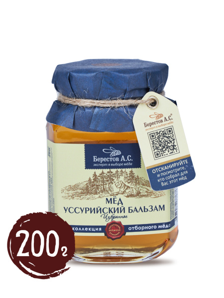 Мед Уссурийский бальзам, мёд в стекл. банке 200г, Коллекция Избранное ...