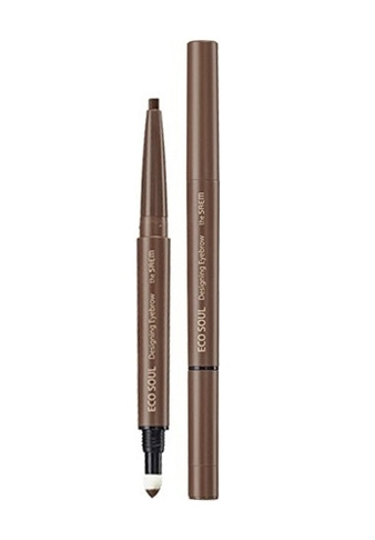 The Saem, Карандаш для бровей Eco Soul Designing Eyebrow 01 Brown 0,2гр ...