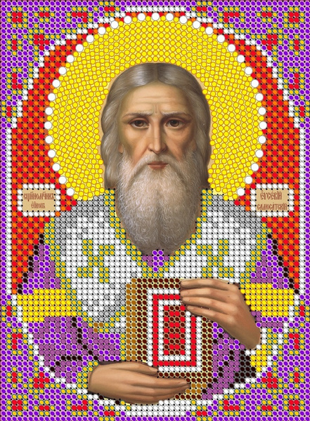 Икона Святой Евсевий Самосатский, 12*16 см, набор для вышивания , бисер ...
