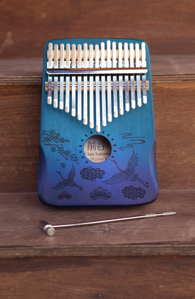 Музыкальный инструмент калимба 17 нот, оттенок синий, название Азия ...