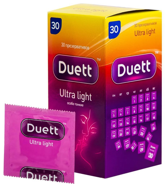 Презервативы Duett Ultra Laight (особо тонкие, ультратонкие) - 30 шт ...