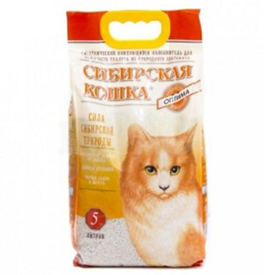 Наполнитель для кошачьего туалета СИБИРСКАЯ КОШКА ОПТИМА, комкующийся ...