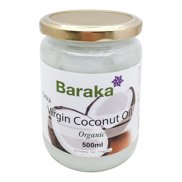 Масло кокосовое органическое в стеклянной банке Baraka 500г - купить с ...