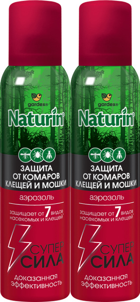 Gardex Аэрозоль от комаров Супер Сила 3 в 1 Naturin, от клещей и мошки ...