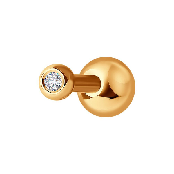 Золотой пирсинг в бровь DIAMANT-ONLINE с бриллиантом 585 пробы - купить ...
