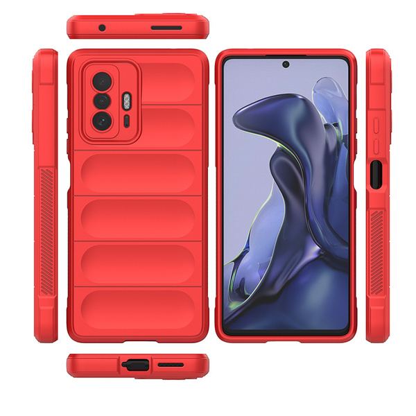 Противоударный чехол Flexible Case для Xiaomi Mi 11T (Pro) (красный ...