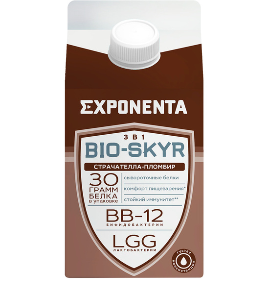 Характеристики Напиток кисломолочный обезжиренный EXPONENTA BIO-SKYR 3 ...