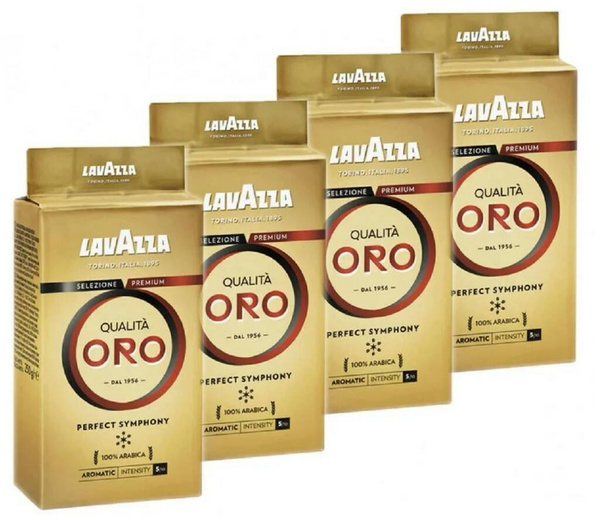 Кофе молотый "Lavazza Qualita Oro" 4 шт по 250 г купить на OZON по ...