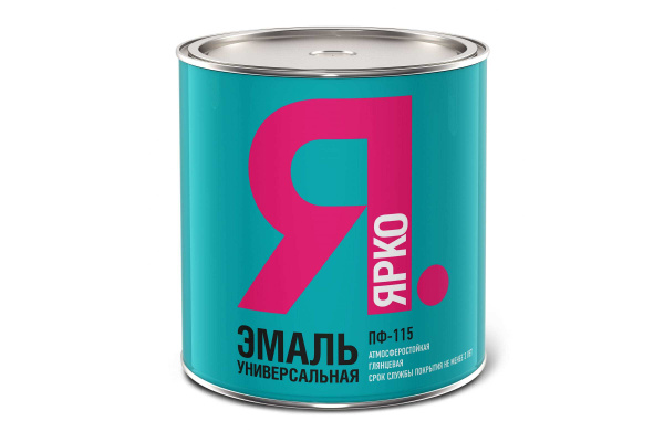 Краска Ярко ПФ-115,красная, Алкидная, Глянцевое покрытие, красный ...