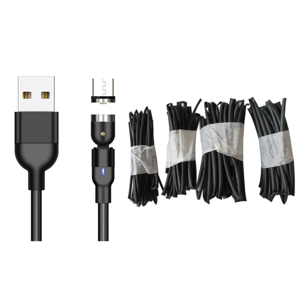 Термоусадочная трубка 4 шт. с магнитным кабелем 540 Micro-USB Type C ...