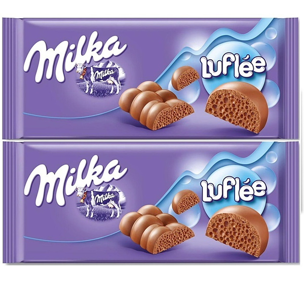 Шоколадная плитка Milka Lufflee Bubble Alpin Milk / Милка Лафли Баббли ...
