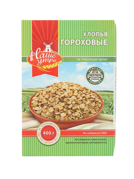 Хлопья быстрого приготовления гороховые НТВ "Наше утро" 400 г - купить ...