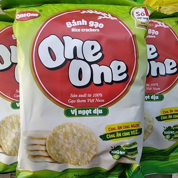 Рисовые Крекеры ONE ONE Вьетнамские сладковатые и круглые #BANH GAO ...