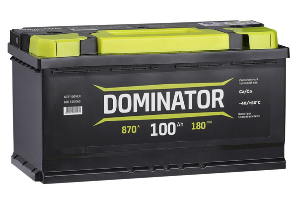 Аккумулятор автомобильный DOMINATOR DOMINATOR/Доминатор 6СТ-100 ...