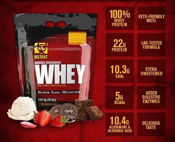 Протеин Mutant Whey (2270 г) Клубничный крем - купить с доставкой по ...