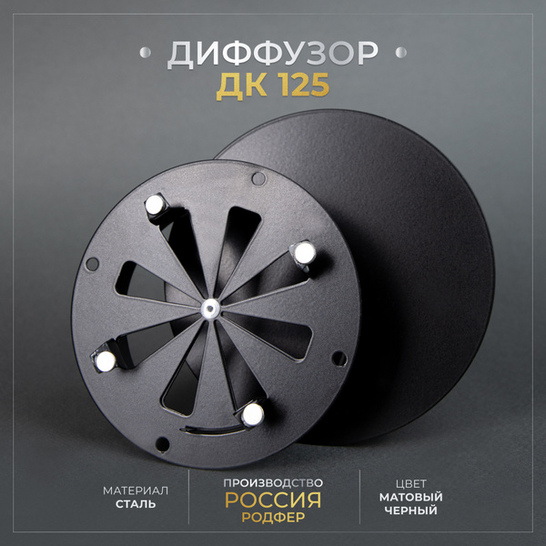 Вентиляционная решетка на магнитах (диффузор с регулировкой) 125x125 мм ...
