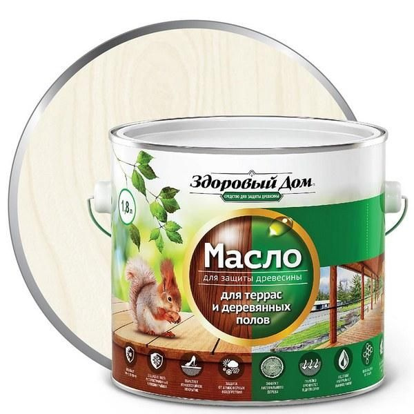 Здоровый дом Масло для дерева 1.8 л., Белое - купить с доставкой по ...