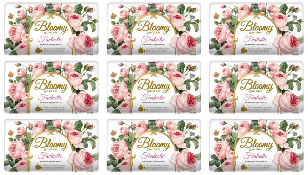 Весна Крем-мыло туалетное твердое Bloomy Garden Fantastic, 90 г - 9 шт ...