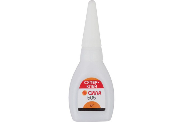 Клей (супер-клей) СИЛА 505 Б0033120, 6г, моментальный, в пластиковой ...