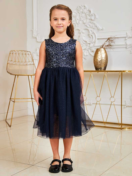 Детское трикотажное длинное платье для девочек, Девочки, На любой сезон ...