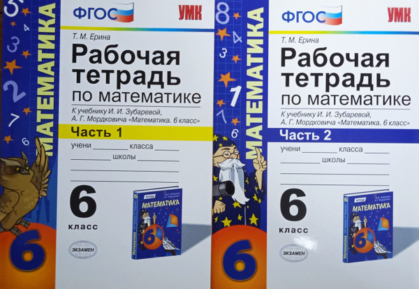 Ерина. Математика. 6 класс. Рабочая тетрадь в 2-х частях. Комплект ...