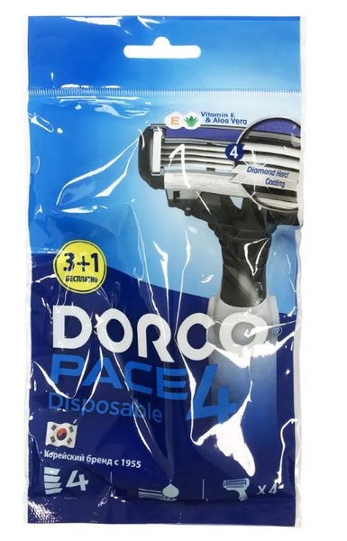 Dorco Pace 4 Disposable станки для бритья одноразовые мужские (4 шт ...
