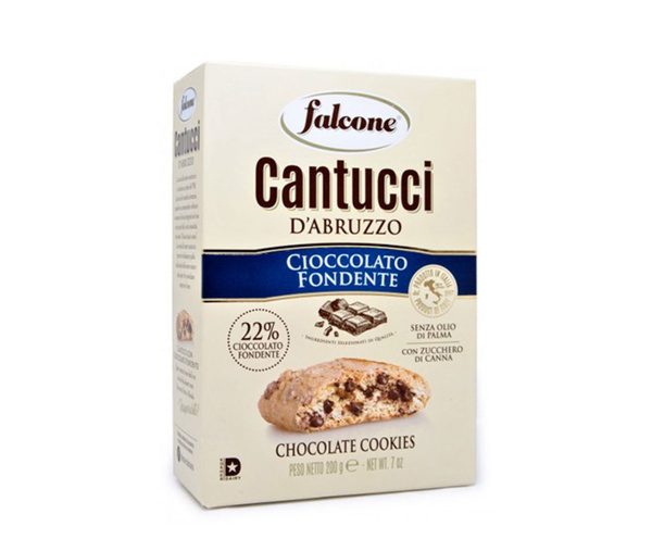 Печенье Falcone Cantucci Кантуччи с тёмным шоколадом, 200 гр купить на ...