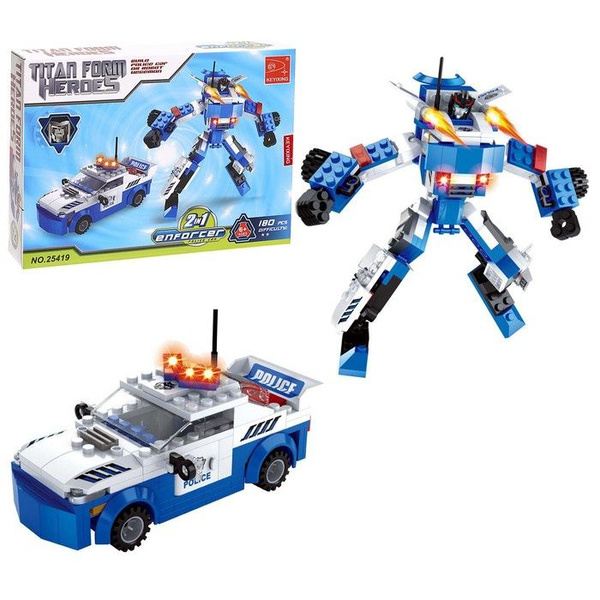 Конструктор 'Робот-трансформер', 2 варианта сборки, 180 деталей ...