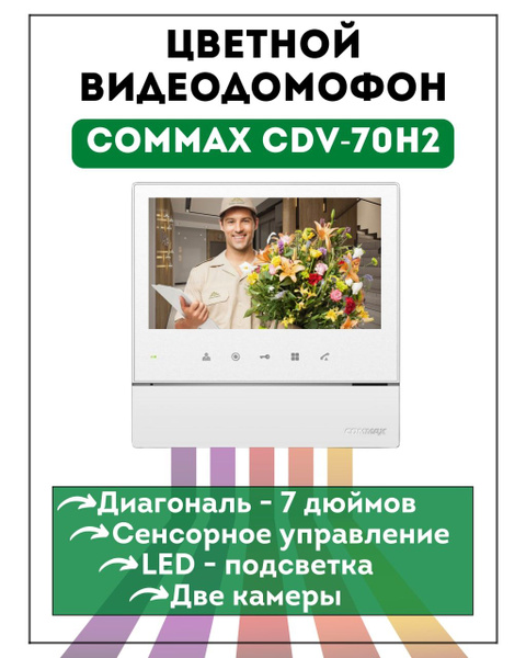 Видеодомофон Commax CDV-70H2, 800x480 купить по низким ценам в интернет ...