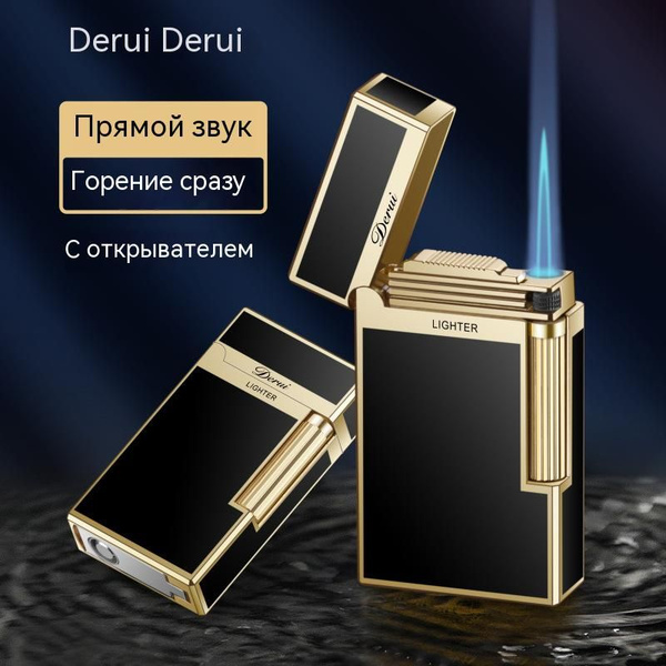Derui Новая зажигалка газовая с прямой подачей синего пламени - купить ...