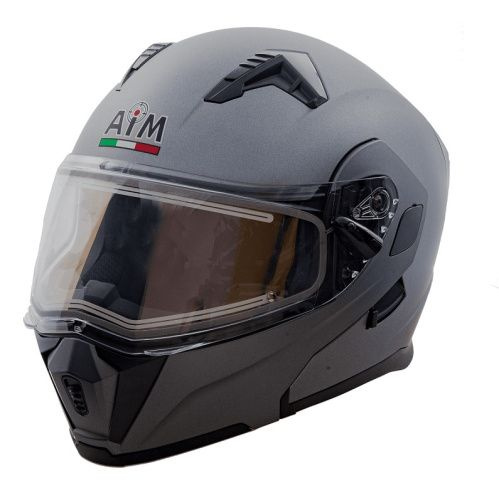 AiM Шлем модуляр JK906 с эл. подогревом Grey Metal S - купить с ...