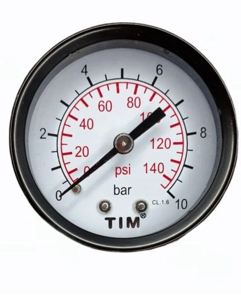 Манометр TIM 1/4" 10 бар 50мм аксиальный Y-50T-10 купить на OZON по ...