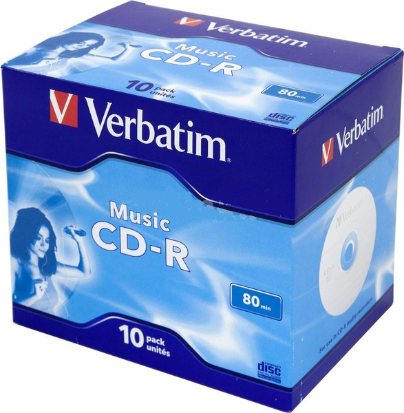 Verbatim Диск для записи CD-R, 700 МБ, 10 шт - купить с доставкой по ...