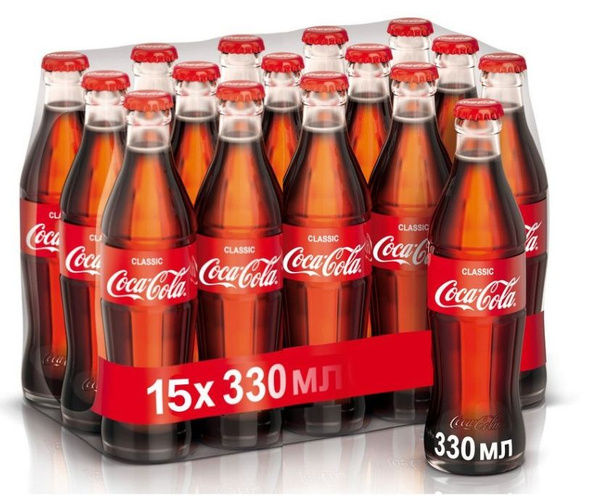COCA-COLA (кола стекло) в стекле 0,33 л напиток газированный (упаковка ...
