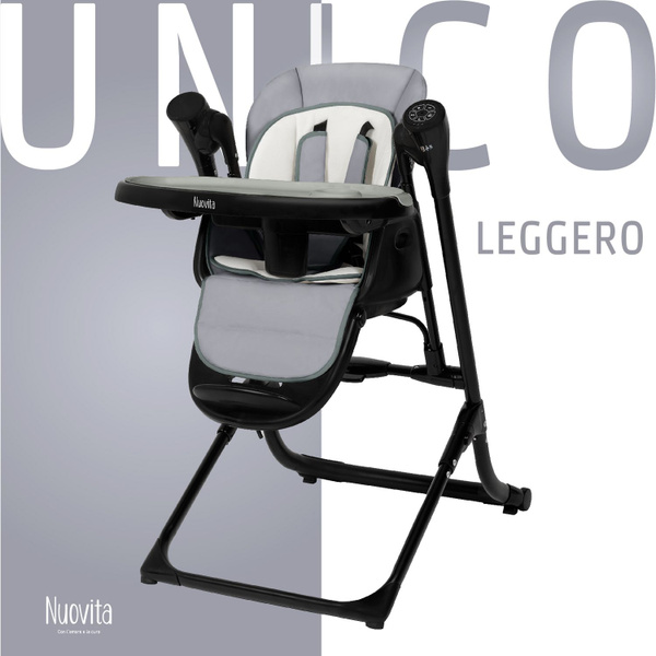 Детский стульчик для кормления 0+ Nuovita Unico Leggero Nero ...