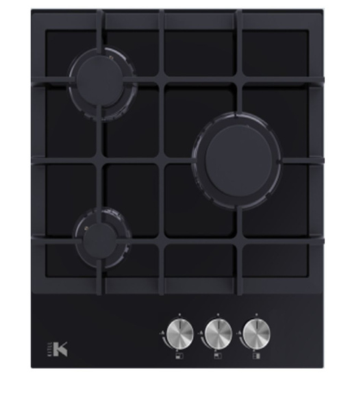 Варочная панель газовая Kitll KGG 4501 BLACK 3 конфорки 45x51 см цвет ...