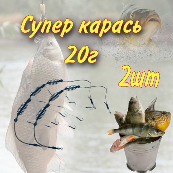 Донная снасть Супер карась набор 2 шт - купить с доставкой по выгодным ...