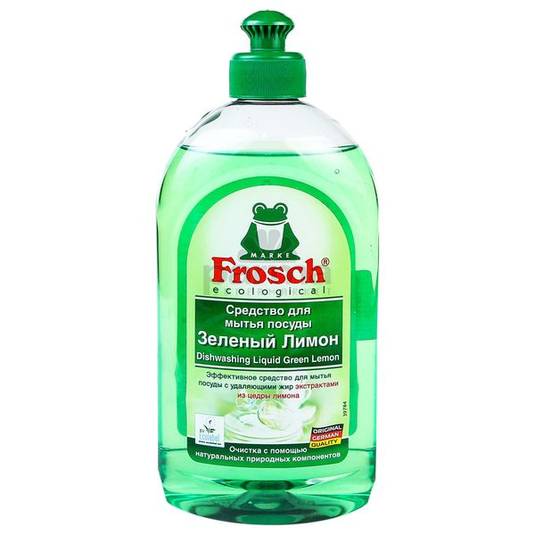 Frosch Средство для мытья посуды Зеленый лимон, 500 мл - купить с ...