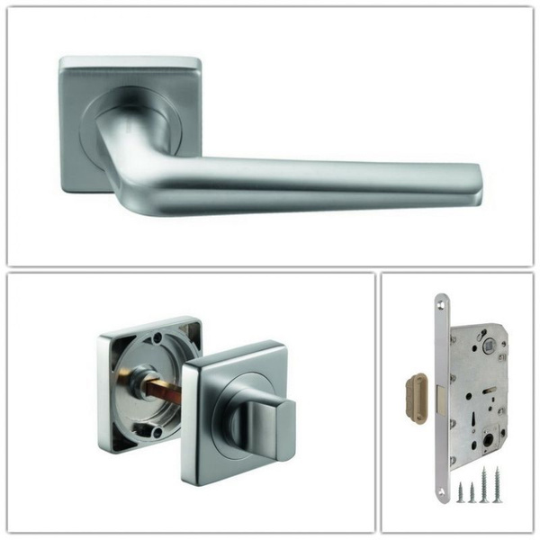 Комплект дверных ручек Archie S040_14899_UN, матовый хром (ручка ...