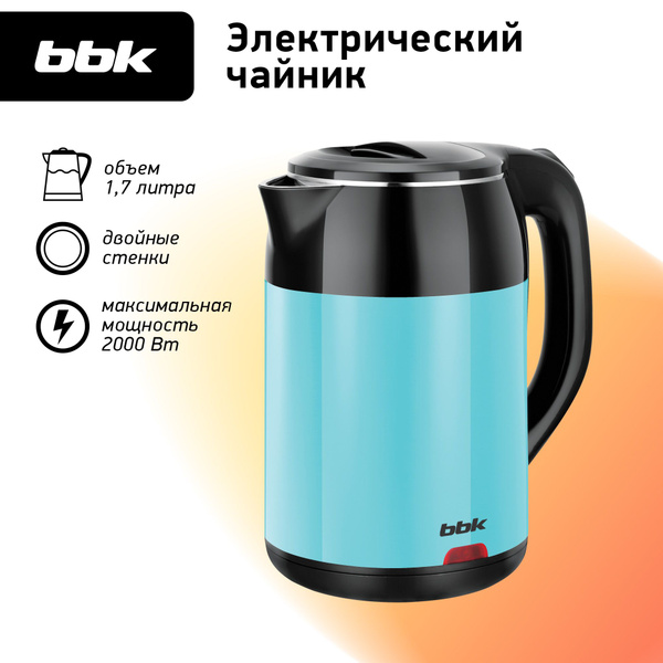 BBK Электрический чайник zYxcGv, черный, бирюзовый купить на OZON по ...