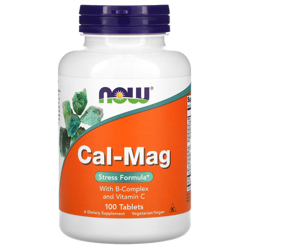 Кальций магний, витамины группы B, от стресса NOW Cal-Mag Stress ...